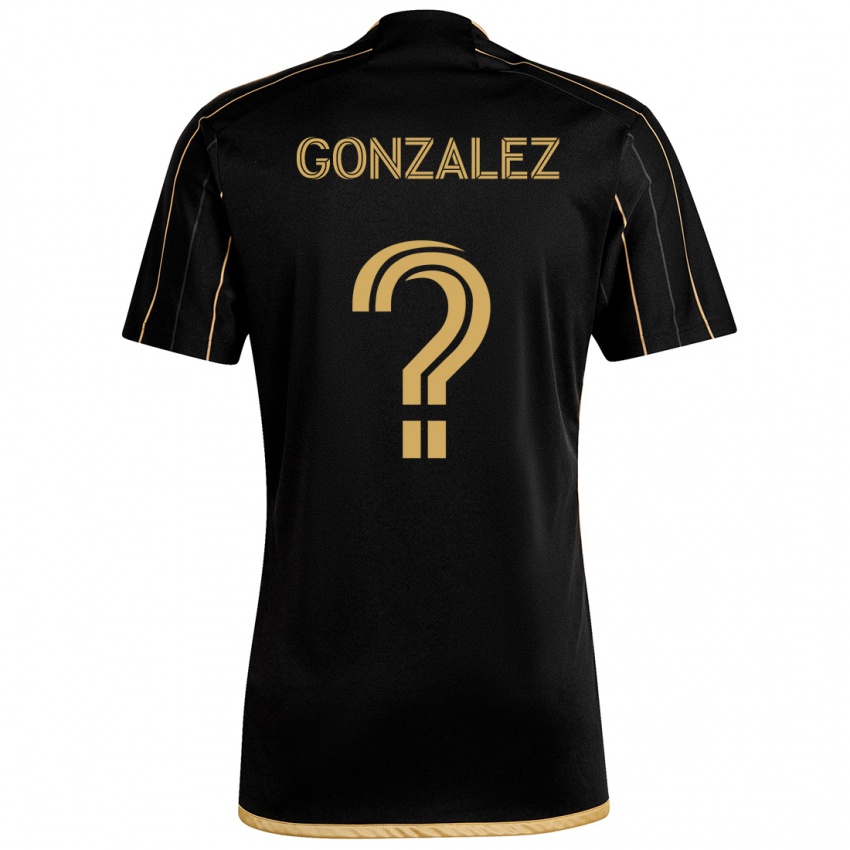 Niño Camiseta Mario González #0 Oro Negro 1ª Equipación 2024/25 La Camisa Chile