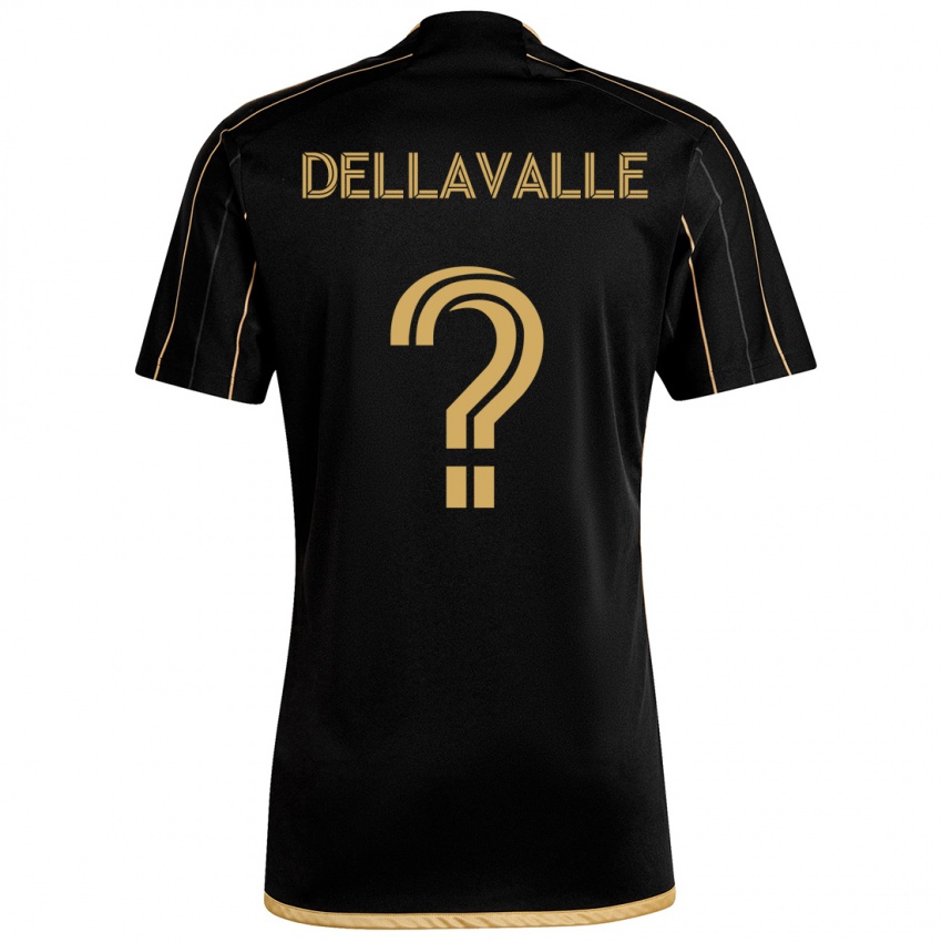 Niño Camiseta Lorenzo Dellavalle #0 Oro Negro 1ª Equipación 2024/25 La Camisa Chile