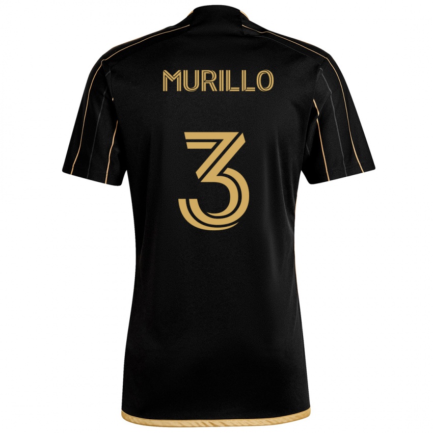 Niño Camiseta Jesús Murillo #3 Oro Negro 1ª Equipación 2024/25 La Camisa Chile