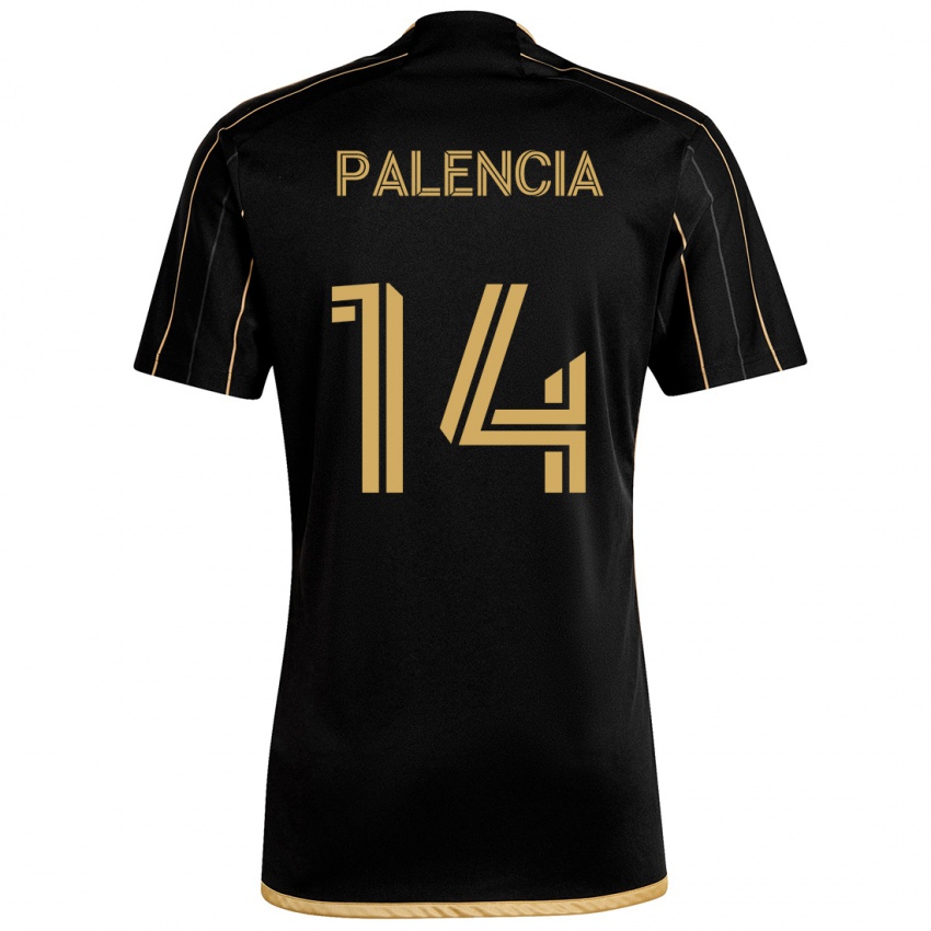 Niño Camiseta Sergi Palencia #14 Oro Negro 1ª Equipación 2024/25 La Camisa Chile