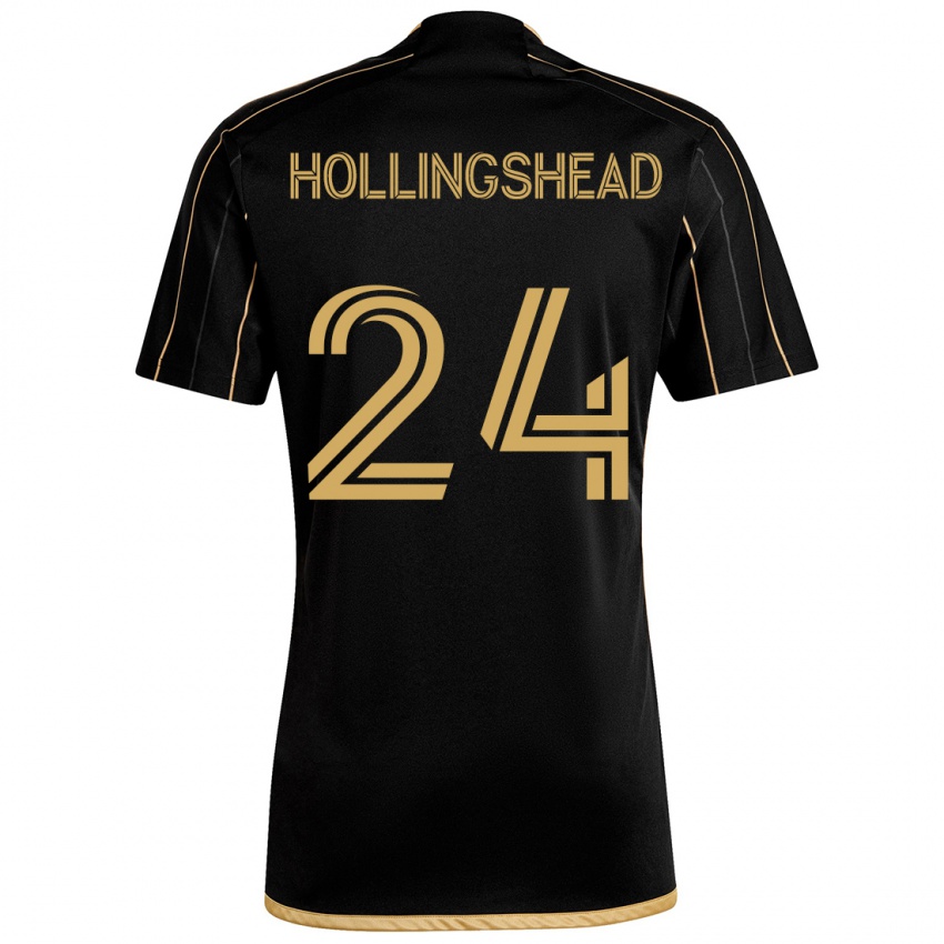 Niño Camiseta Ryan Hollingshead #24 Oro Negro 1ª Equipación 2024/25 La Camisa Chile