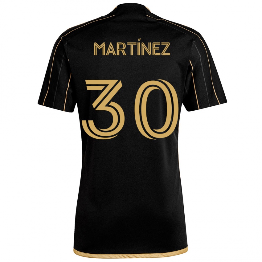 Niño Camiseta David Martínez #30 Oro Negro 1ª Equipación 2024/25 La Camisa Chile