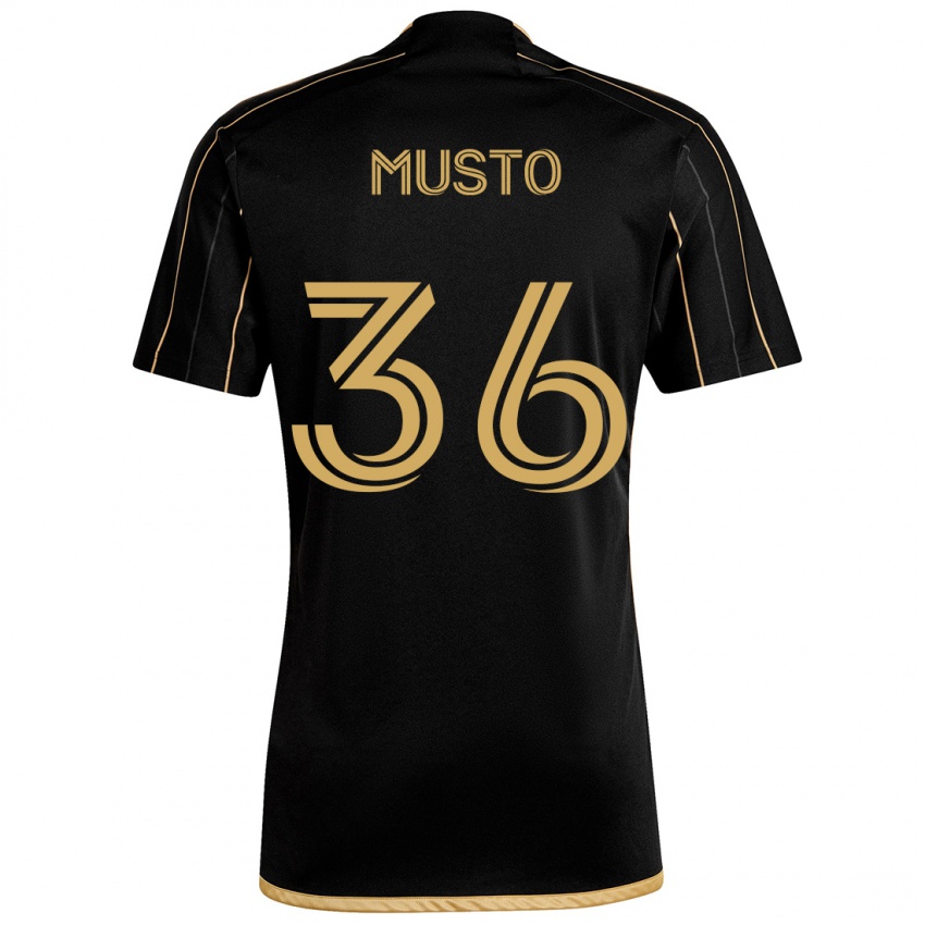 Niño Camiseta Tommy Musto #36 Oro Negro 1ª Equipación 2024/25 La Camisa Chile