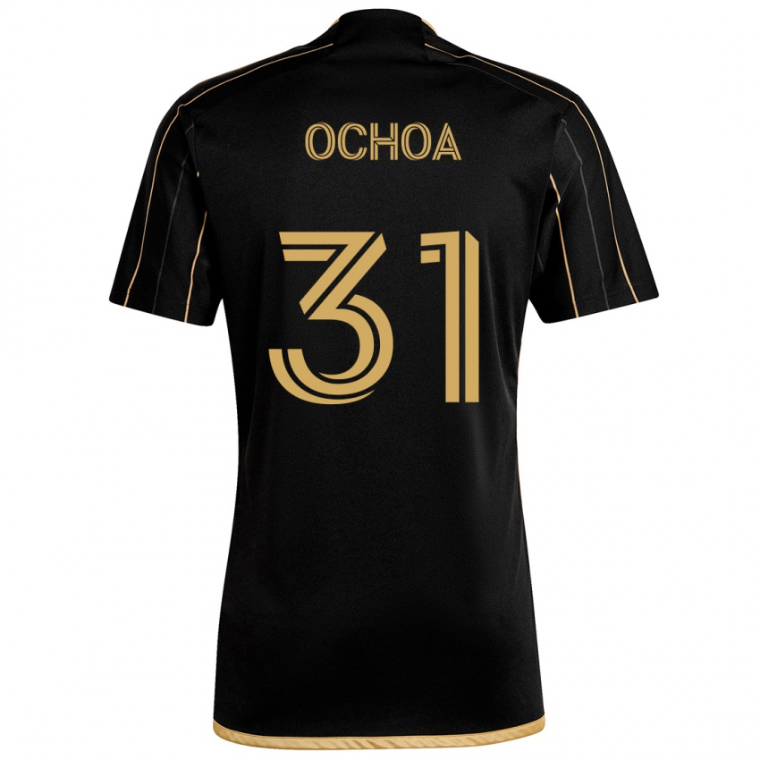 Niño Camiseta David Ochoa #31 Oro Negro 1ª Equipación 2024/25 La Camisa Chile