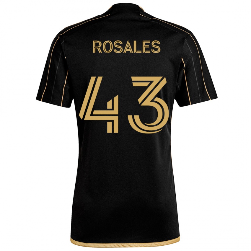 Niño Camiseta Diego Rosales #43 Oro Negro 1ª Equipación 2024/25 La Camisa Chile