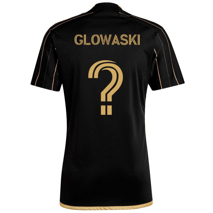 Niño Camiseta Dylan Glowaski #0 Oro Negro 1ª Equipación 2024/25 La Camisa Chile