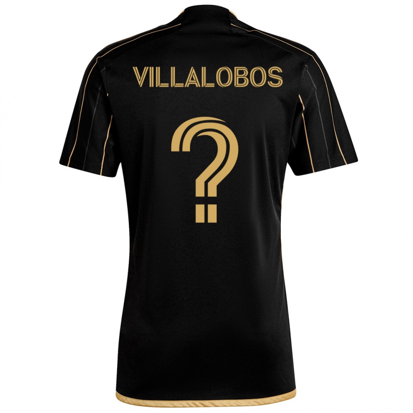 Niño Camiseta Kristian Villalobos #0 Oro Negro 1ª Equipación 2024/25 La Camisa Chile