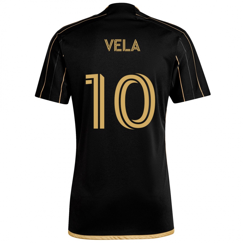 Niño Camiseta Carlos Vela #10 Oro Negro 1ª Equipación 2024/25 La Camisa Chile