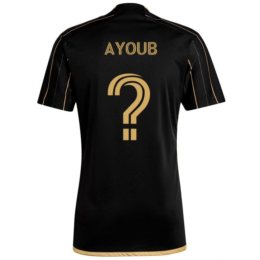 Niño Camiseta Ryan Ayoub #0 Oro Negro 1ª Equipación 2024/25 La Camisa Chile