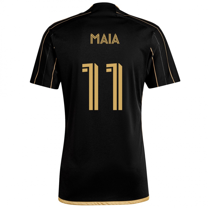 Niño Camiseta Matheus Maia #11 Oro Negro 1ª Equipación 2024/25 La Camisa Chile