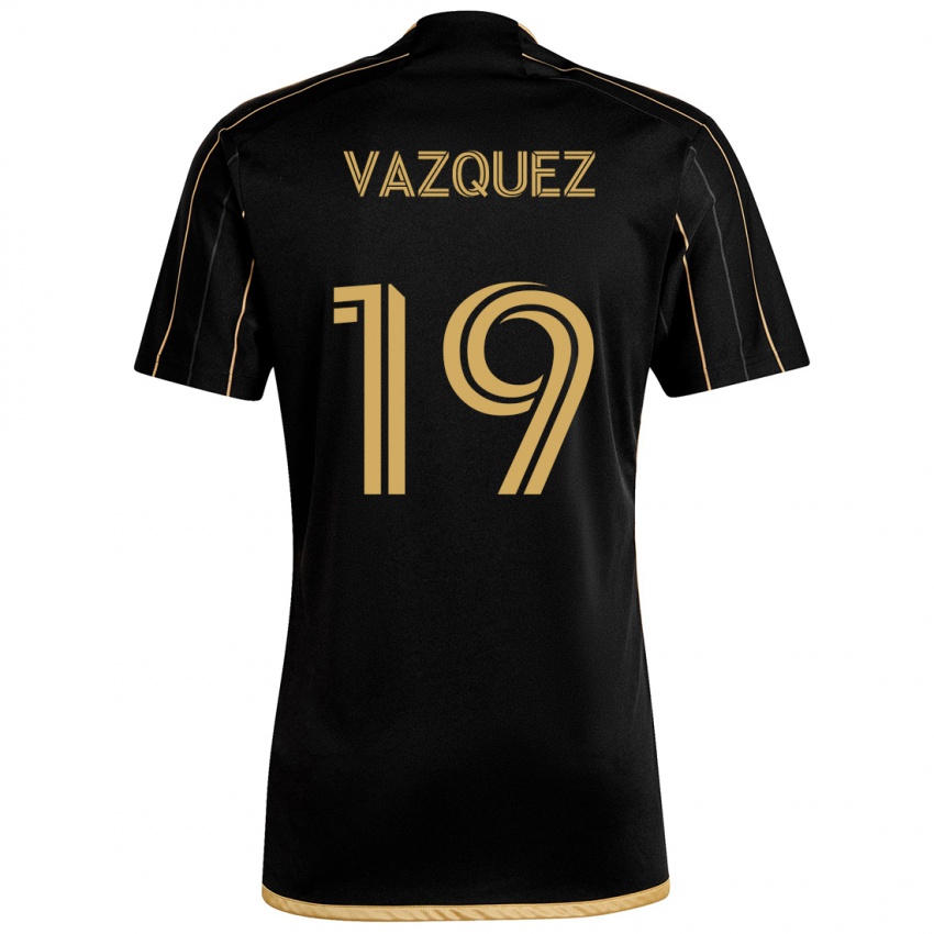 Niño Camiseta Favian Vazquez #19 Oro Negro 1ª Equipación 2024/25 La Camisa Chile