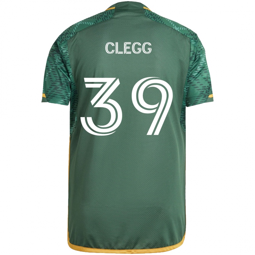 Niño Camiseta Tyler Clegg #39 Verde Naranja 1ª Equipación 2024/25 La Camisa Chile