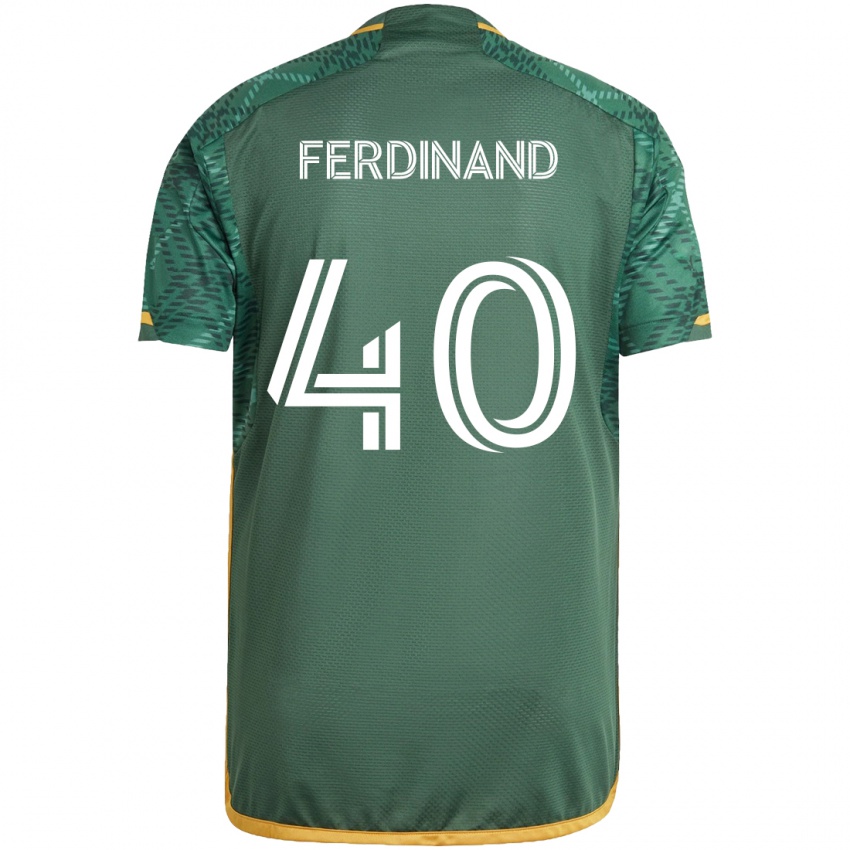 Niño Camiseta Keesean Ferdinand #40 Verde Naranja 1ª Equipación 2024/25 La Camisa Chile