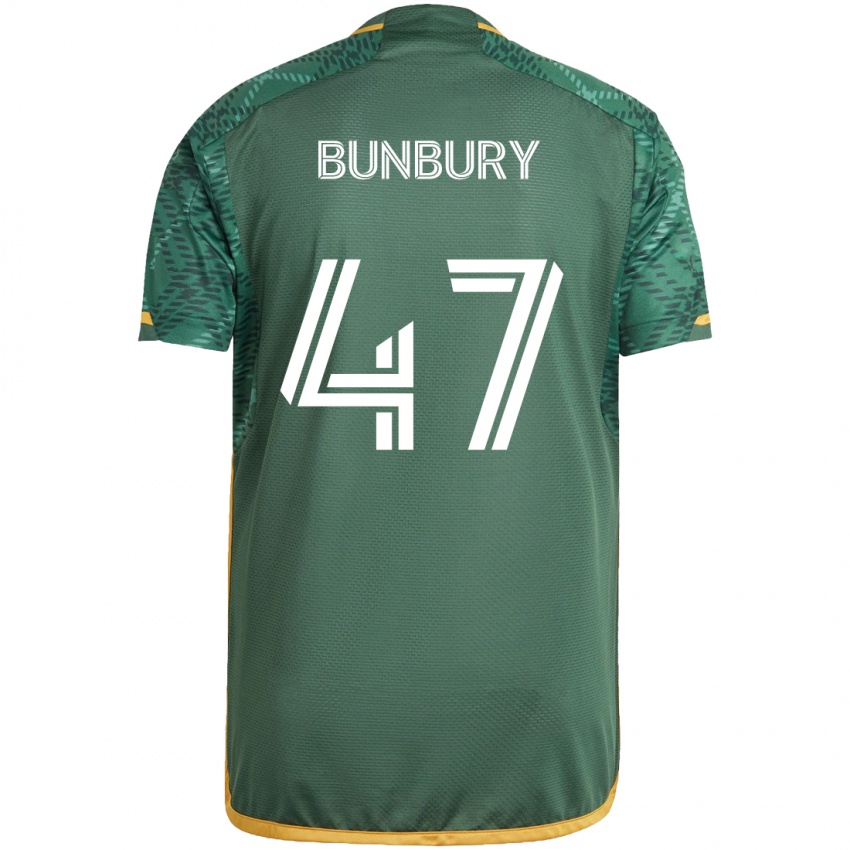 Niño Camiseta Mataeo Bunbury #47 Verde Naranja 1ª Equipación 2024/25 La Camisa Chile