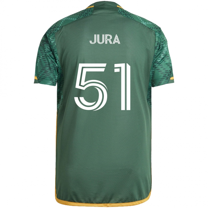 Niño Camiseta Sawyer Jura #51 Verde Naranja 1ª Equipación 2024/25 La Camisa Chile