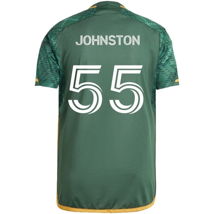 Niño Camiseta Malcolm Johnston #55 Verde Naranja 1ª Equipación 2024/25 La Camisa Chile