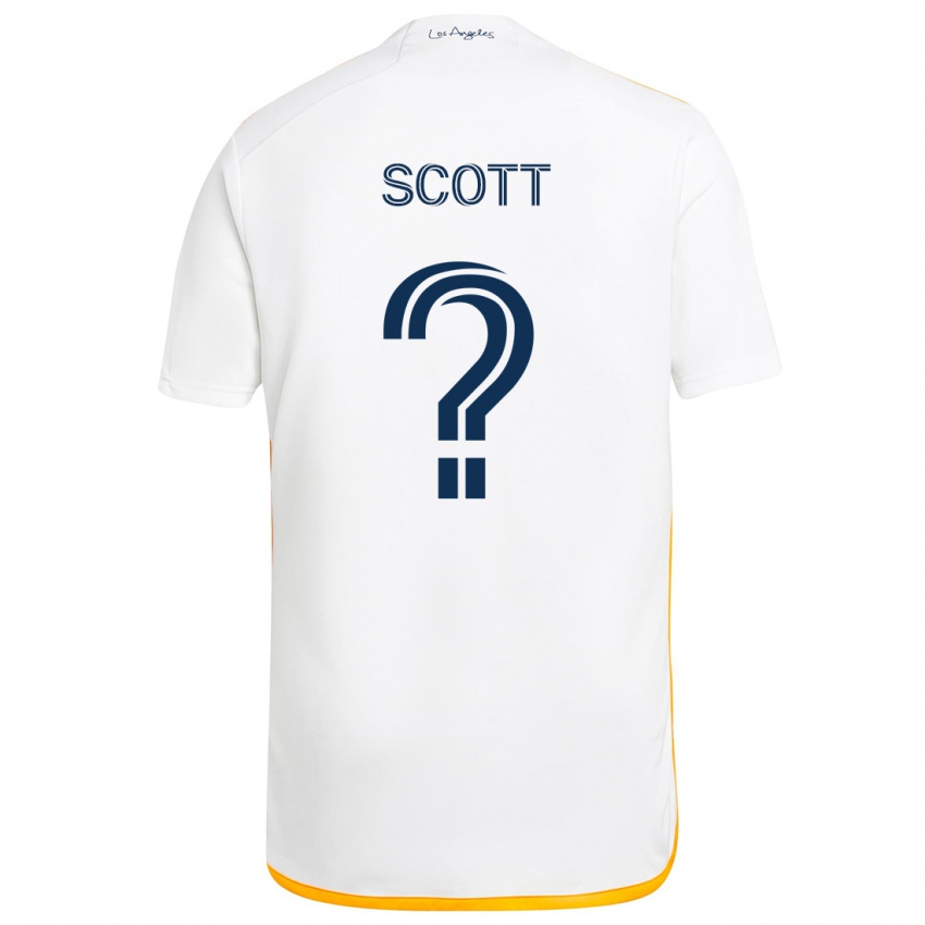 Niño Camiseta Brady Scott #0 Blanco Amarillo 1ª Equipación 2024/25 La Camisa Chile