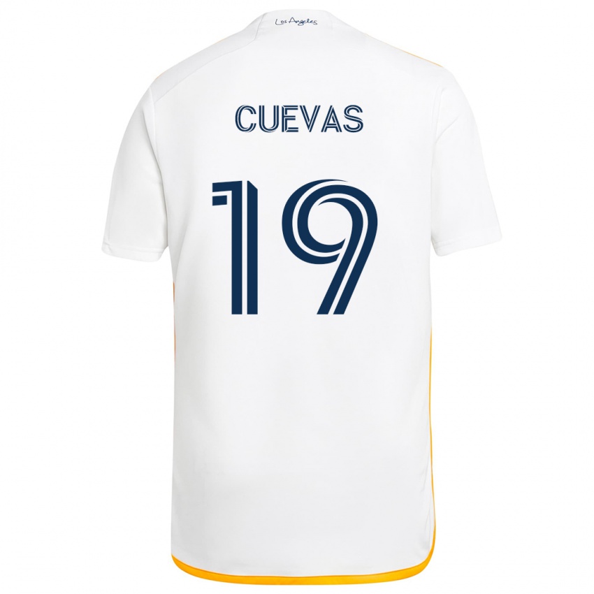 Niño Camiseta Mauricio Cuevas #19 Blanco Amarillo 1ª Equipación 2024/25 La Camisa Chile