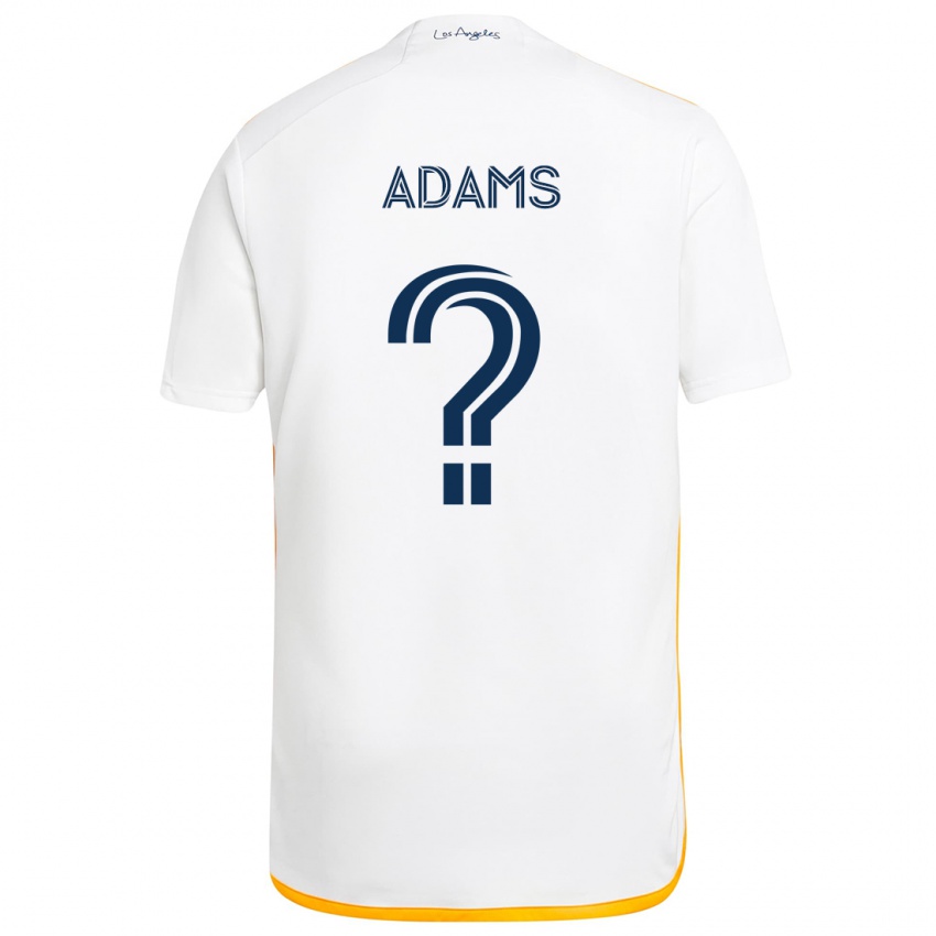 Niño Camiseta Lucca Adams #0 Blanco Amarillo 1ª Equipación 2024/25 La Camisa Chile