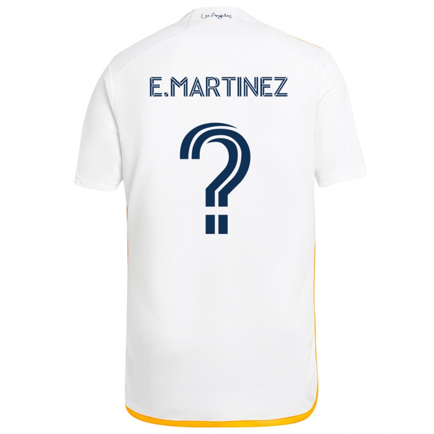 Niño Camiseta Enrique Martinez #0 Blanco Amarillo 1ª Equipación 2024/25 La Camisa Chile