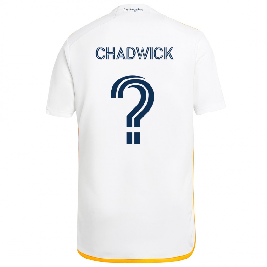 Niño Camiseta Edward Chadwick #0 Blanco Amarillo 1ª Equipación 2024/25 La Camisa Chile