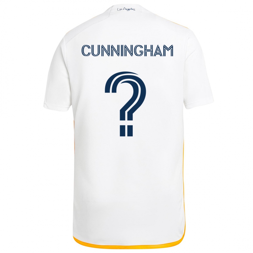 Niño Camiseta Joaquin Cunningham #0 Blanco Amarillo 1ª Equipación 2024/25 La Camisa Chile