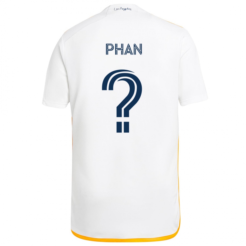 Niño Camiseta Brett Phan #0 Blanco Amarillo 1ª Equipación 2024/25 La Camisa Chile