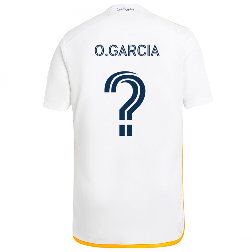 Niño Camiseta Omar Garcia #0 Blanco Amarillo 1ª Equipación 2024/25 La Camisa Chile