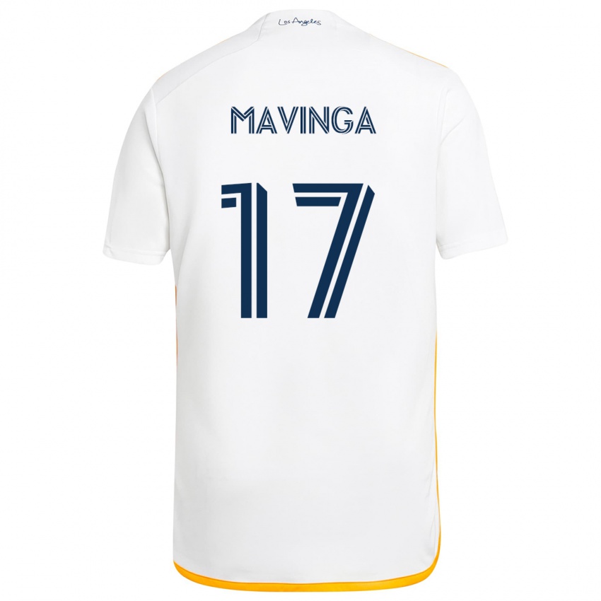 Niño Camiseta Chris Mavinga #17 Blanco Amarillo 1ª Equipación 2024/25 La Camisa Chile