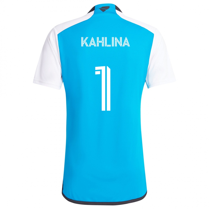 Niño Camiseta Kristijan Kahlina #1 Azul Blanco 1ª Equipación 2024/25 La Camisa Chile