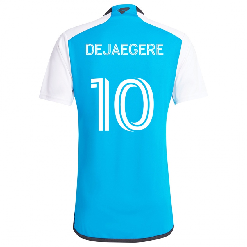 Niño Camiseta Brecht Dejaegere #10 Azul Blanco 1ª Equipación 2024/25 La Camisa Chile