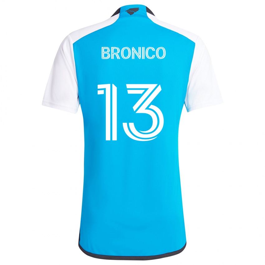 Niño Camiseta Brandt Bronico #13 Azul Blanco 1ª Equipación 2024/25 La Camisa Chile