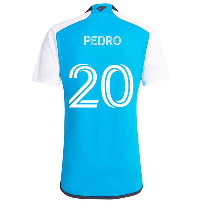 Niño Camiseta João Pedro #20 Azul Blanco 1ª Equipación 2024/25 La Camisa Chile