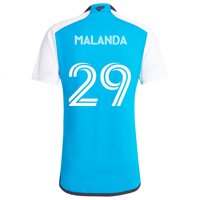 Niño Camiseta Adilson Malanda #29 Azul Blanco 1ª Equipación 2024/25 La Camisa Chile