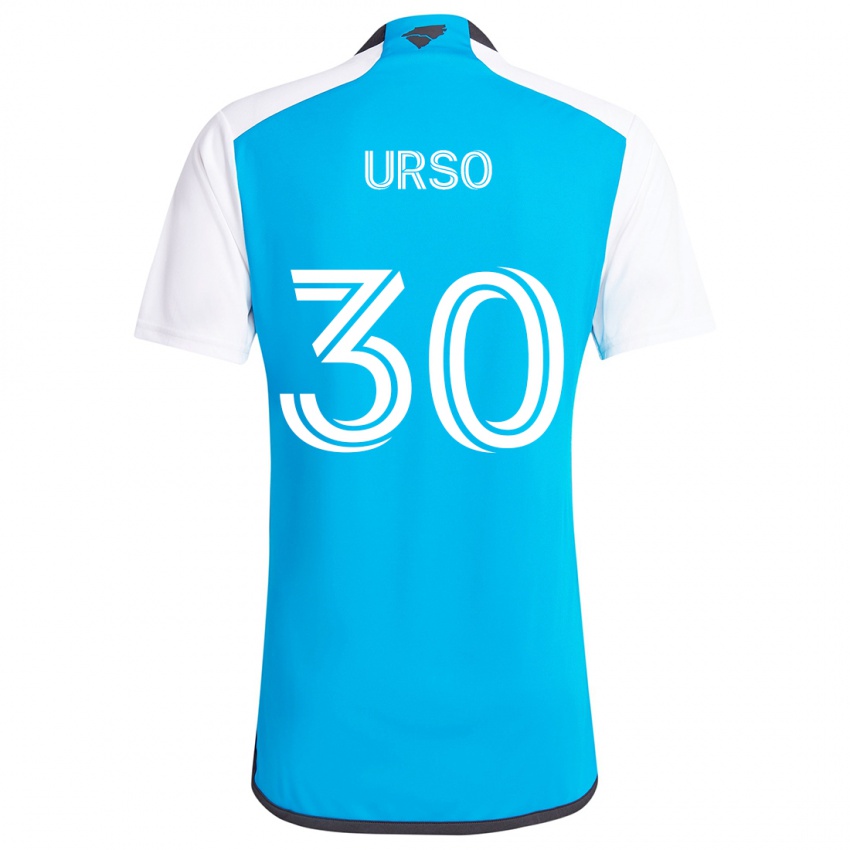 Niño Camiseta Júnior Urso #30 Azul Blanco 1ª Equipación 2024/25 La Camisa Chile