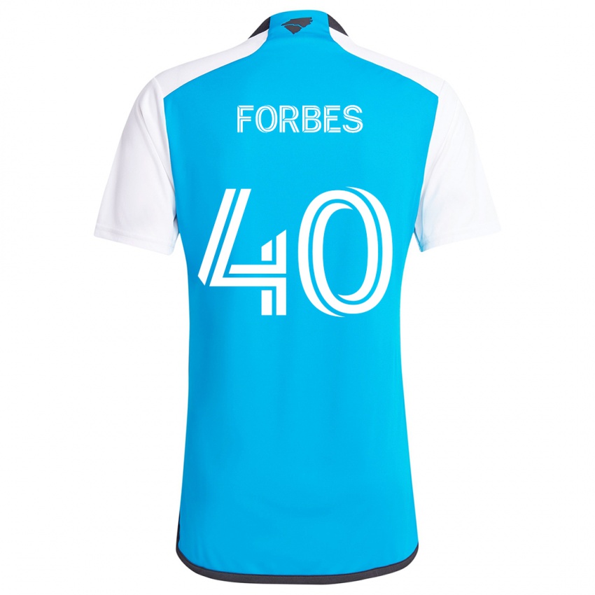 Niño Camiseta Jahlane Forbes #40 Azul Blanco 1ª Equipación 2024/25 La Camisa Chile