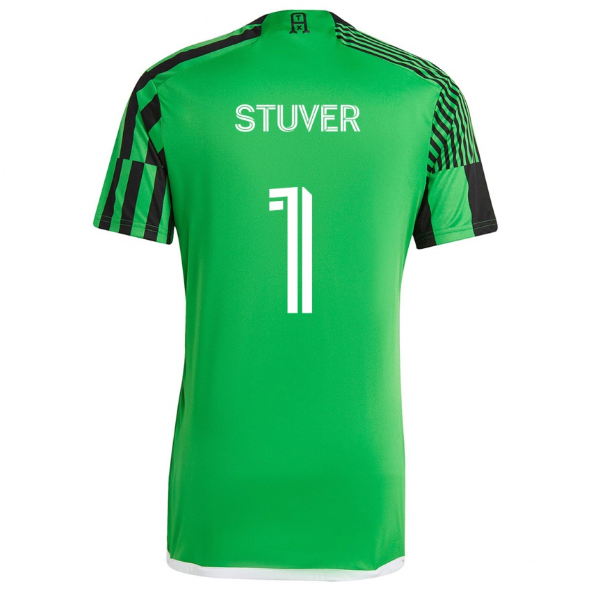 Niño Camiseta Brad Stuver #1 Verde Negro 1ª Equipación 2024/25 La Camisa Chile