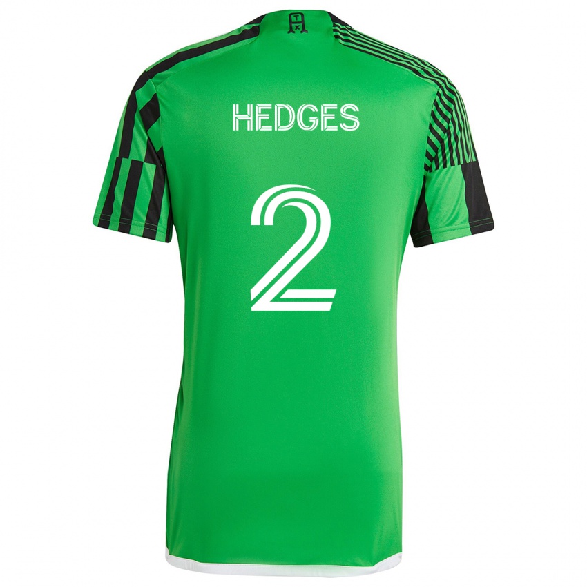 Niño Camiseta Matt Hedges #2 Verde Negro 1ª Equipación 2024/25 La Camisa Chile