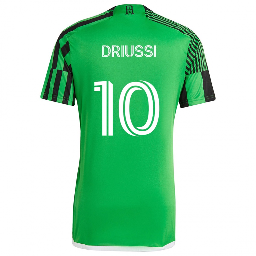 Niño Camiseta Sebastián Driussi #10 Verde Negro 1ª Equipación 2024/25 La Camisa Chile