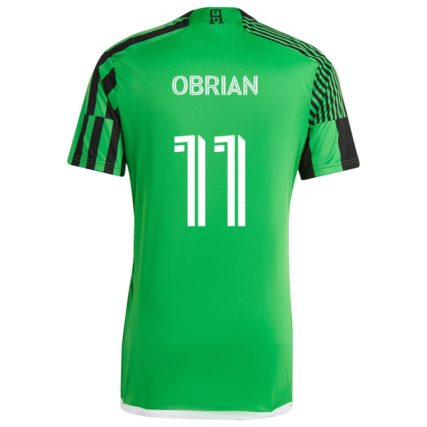 Niño Camiseta Jáder Obrian #11 Verde Negro 1ª Equipación 2024/25 La Camisa Chile