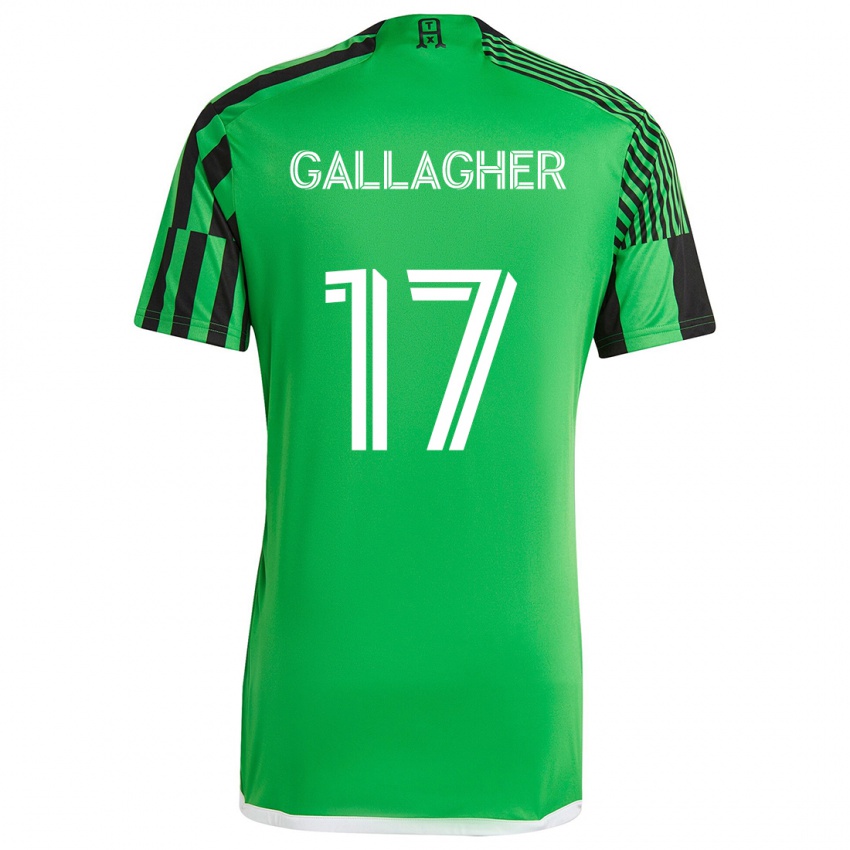 Niño Camiseta Jon Gallagher #17 Verde Negro 1ª Equipación 2024/25 La Camisa Chile