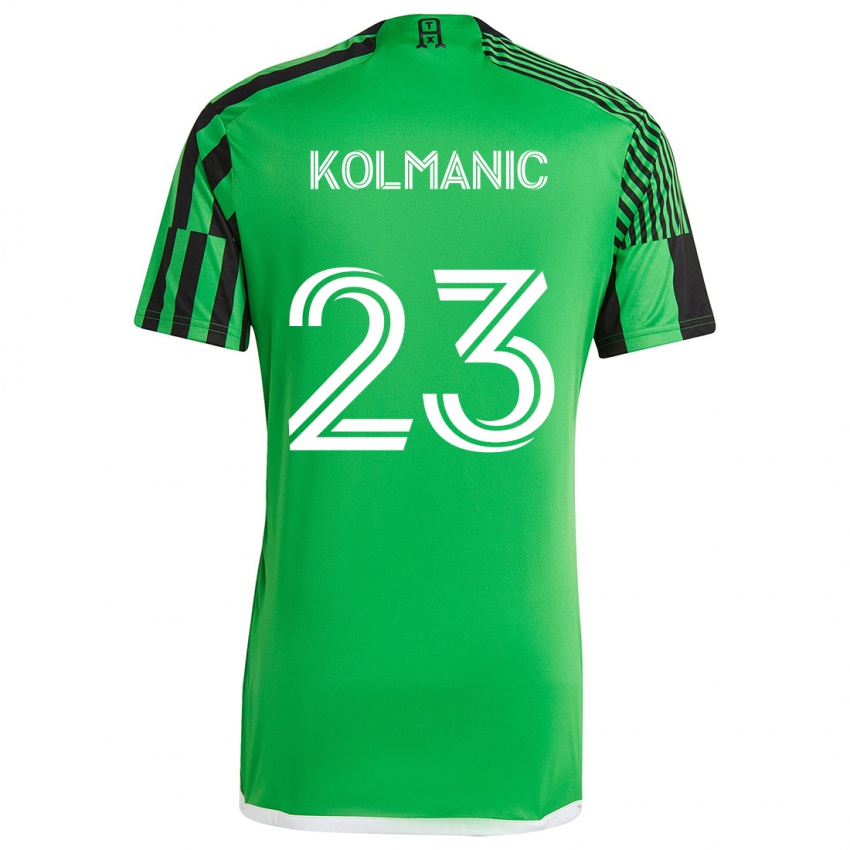 Niño Camiseta Zan Kolmanic #23 Verde Negro 1ª Equipación 2024/25 La Camisa Chile