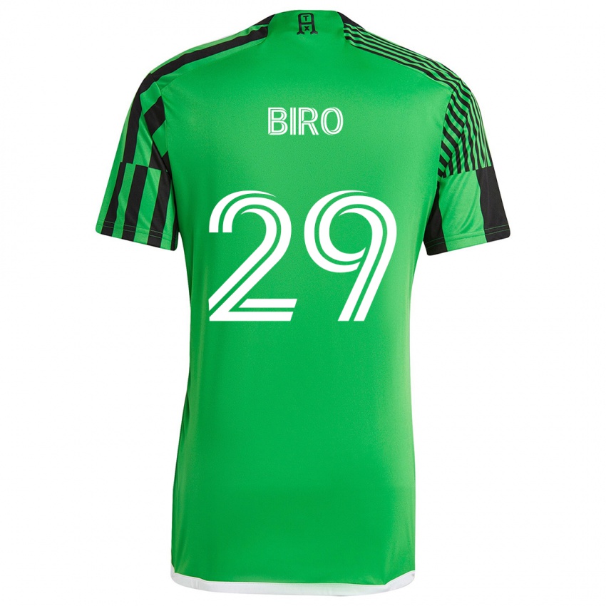 Niño Camiseta Guilherme Biro #29 Verde Negro 1ª Equipación 2024/25 La Camisa Chile