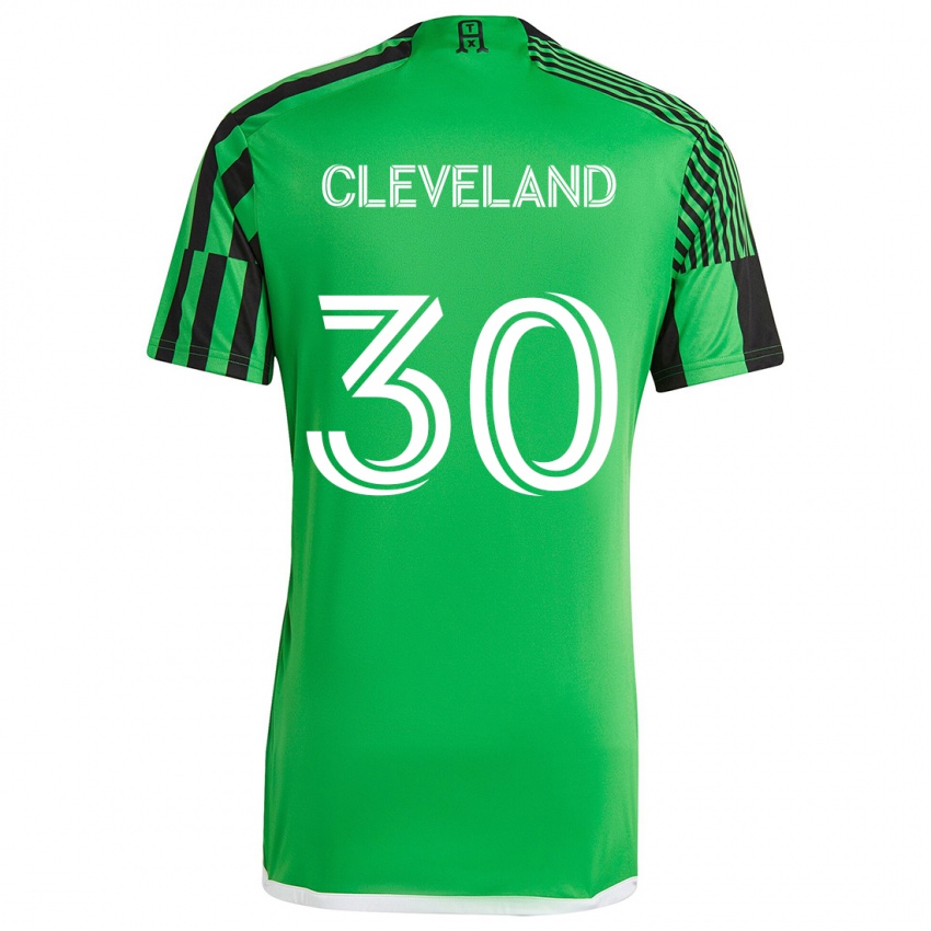 Niño Camiseta Stefan Cleveland #30 Verde Negro 1ª Equipación 2024/25 La Camisa Chile