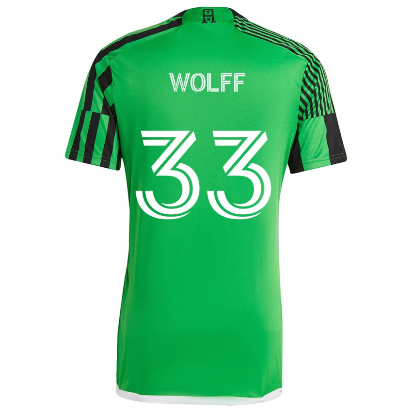 Niño Camiseta Owen Wolff #33 Verde Negro 1ª Equipación 2024/25 La Camisa Chile