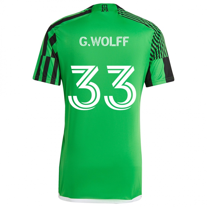 Niño Camiseta Gavin Wolff #33 Verde Negro 1ª Equipación 2024/25 La Camisa Chile