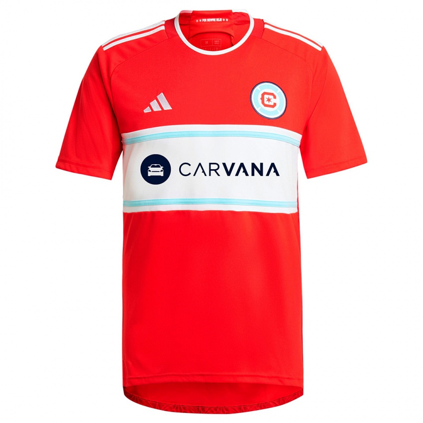 Niño Camiseta Carlos Terán #4 Rojo Blanco 1ª Equipación 2024/25 La Camisa Chile