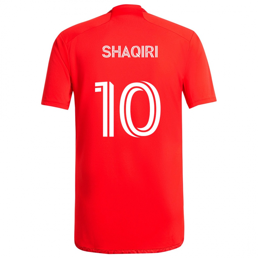 Niño Camiseta Xherdan Shaqiri #10 Rojo Blanco 1ª Equipación 2024/25 La Camisa Chile