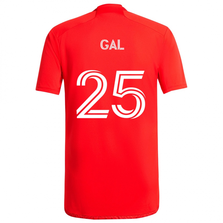 Niño Camiseta Jeff Gal #25 Rojo Blanco 1ª Equipación 2024/25 La Camisa Chile