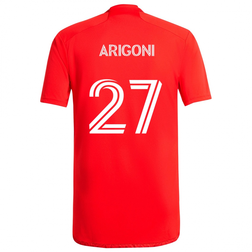 Niño Camiseta Allan Arigoni #27 Rojo Blanco 1ª Equipación 2024/25 La Camisa Chile